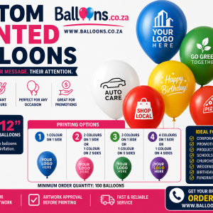 Custom Printed Balloons (12") – Minimum Order 100