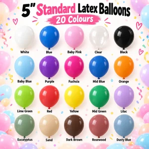5" Standard Latex Balloons