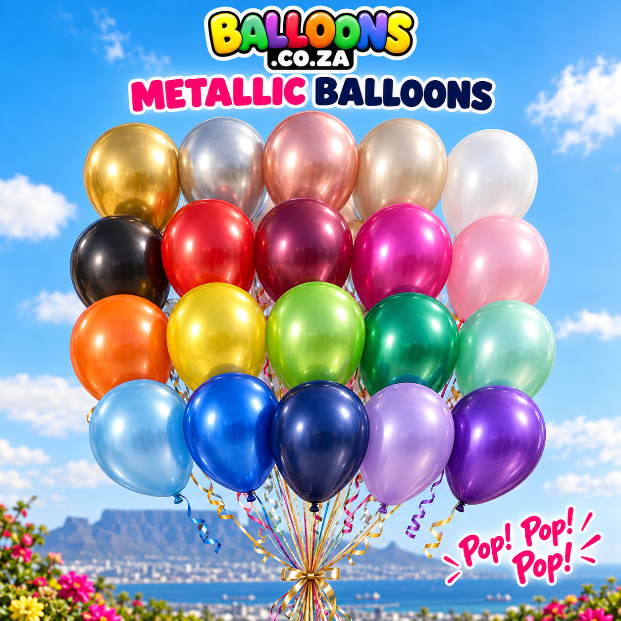 12 inch Metallic Latex Balloons in 20 colours